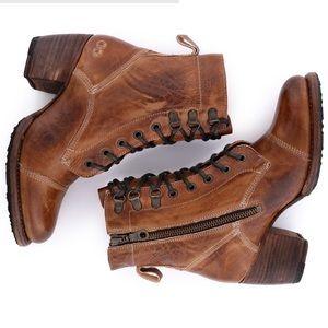 Bed Stu Judgement Brooklyn Lace Up Ankle Boots / Free People - Tan Rustic (6.5)